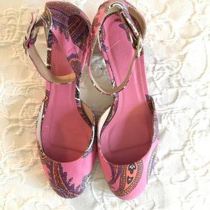 J Crew pink paisley 6.5